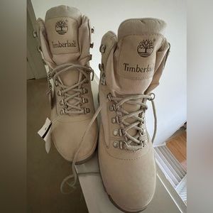 Size 8 Men Ivory Timberland Boots